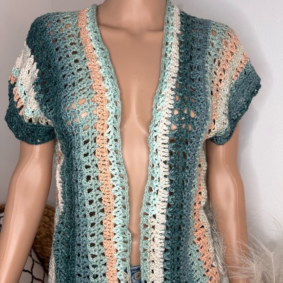 Handmade Crotchet Cardigan Size S - Picture 1 of 4